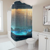 古代の風呂屋 - 神秘のプール シャワーカーテン (インサイチュ)