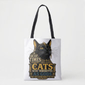 古代の黒猫の態度 トートバッグ (正面)