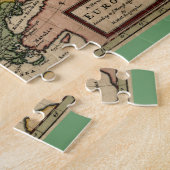 古代の1721年のヨーロッパの地図by Herman Moll ジグソーパズル (側面)