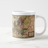 古代の1721年のヨーロッパの地図by Herman Moll ジャンボコーヒーマグカップ (右)