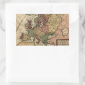 古代の1721年のヨーロッパの地図by Herman Moll 長方形シール (バッグ)