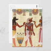 古代の、エジプトの芸術のスタイルの郵便はがき ポストカード (正面/裏面)