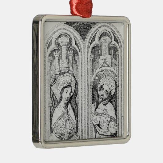 古代を取られる女王エレノアおよびハインリヒ3世 メタルオーナメント (右)