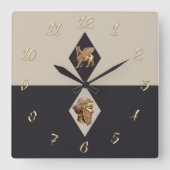 古代アシリア スクエア壁時計 (正面)