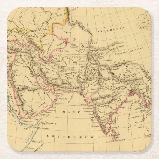 古代アジア スクエアペーパーコースター (正面)