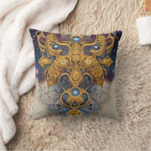 古代アステカとケルトの抽象芸術の混合記号 クッション (ブランケット)