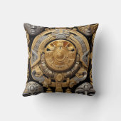 古代アステカとケルトの抽象芸術の混合記号 クッション (裏面)