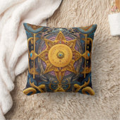 古代アステカとケルトの抽象芸術の混合記号 クッション (ブランケット)