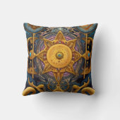 古代アステカとケルトの抽象芸術の混合記号 クッション (裏面)