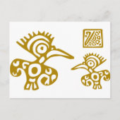 古代アステカの鳥!古代文化デザイン! ポストカード (正面)