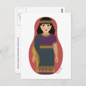 古代アッシリアのマトリヨスカハガキ ポストカード (正面/裏面)