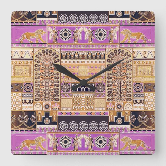 古代アッシリアの壁時計 スクエア壁時計 (正面)