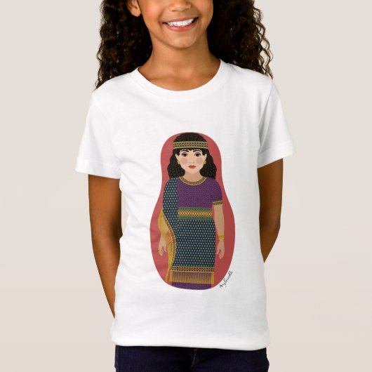 古代アッシリアの女の子のTシャツ Tシャツ (正面)