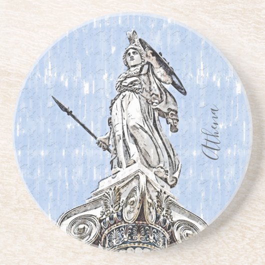 古代アテクラシックナ像コースター – ギリシャ神話 コースター (正面)
