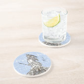 古代アテクラシックナ像コースター – ギリシャ神話 コースター (側面)