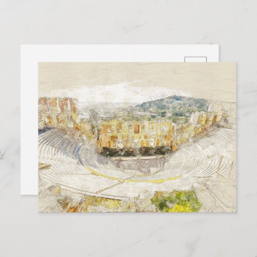 古代アテネ劇場　ギリシャ　ポストカード ポストカード (正面/裏面)