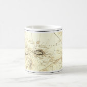 古代アテネ、ギリシャの地図 コーヒーマグカップ (中央)