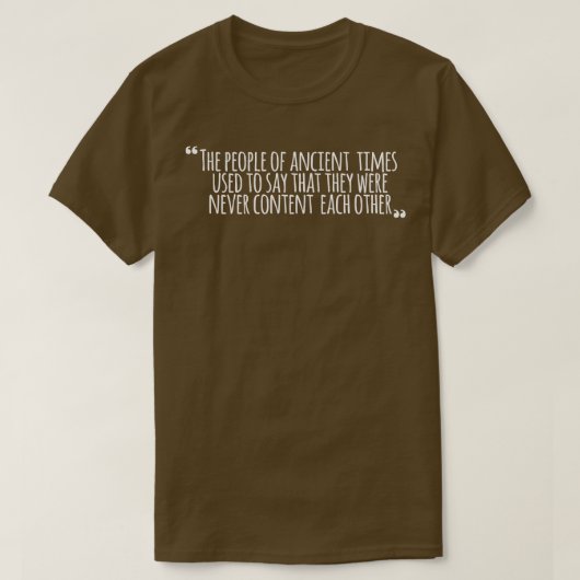 古代アドバイス Tシャツ (デザイン正面)