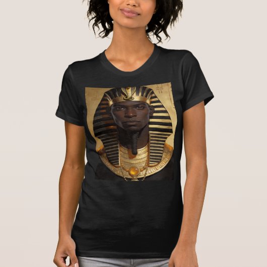 古代アフリカの王 モダンアート Tシャツ (正面)