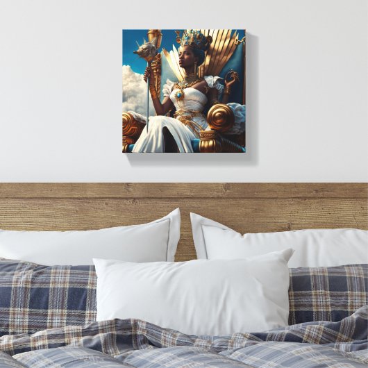 古代アフリカ・エジプトのヒゲ キャンバスプリント (インサイチュ (寝室))