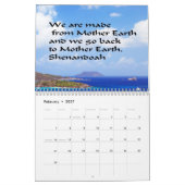 古代アメリカのインドの諺 カレンダー (2月 2027)