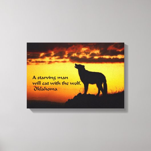 古代アメリカのインドの諺 キャンバスプリント (正面)