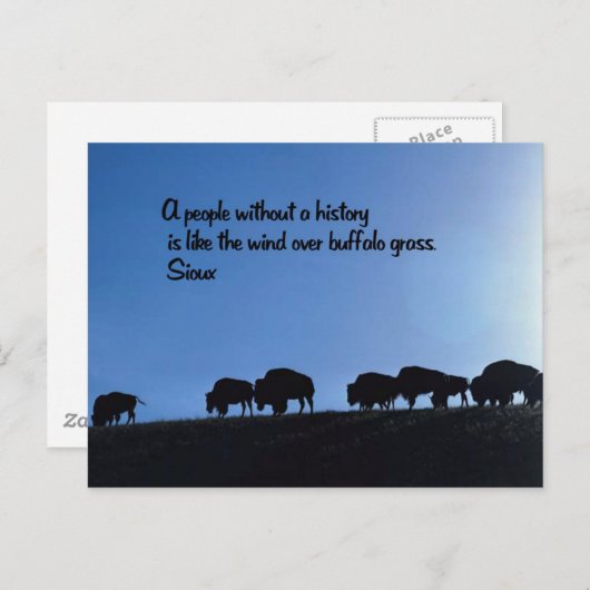 古代アメリカインディアンのことわざ ポストカード (正面/裏面)