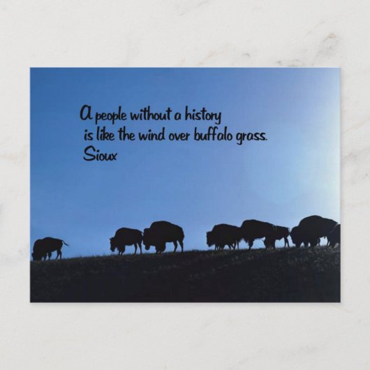 古代アメリカインディアンのことわざ ポストカード (正面)