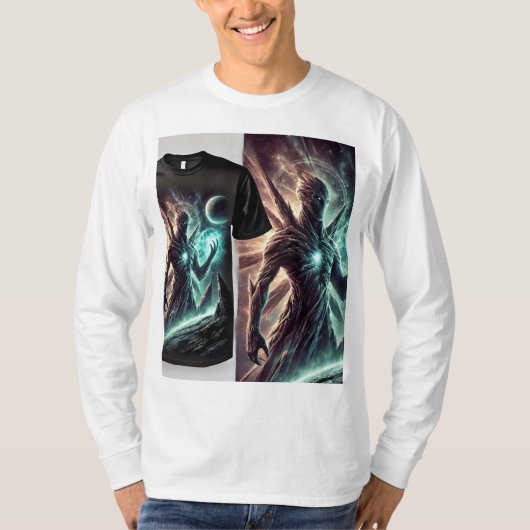 古代アリエンの神秘的な銀河の遺物像 Tシャツ (正面)