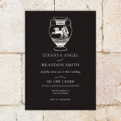 古代アンティーク帝国花瓶ヴィンテージアート招待状 招待状