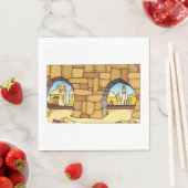 古代アーチを通る中東砂漠都市 スタンダードランチョンナプキン (インサイチュ)