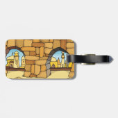 古代アーチを通る中東砂漠都市 ラゲッジタグ (裏面横)