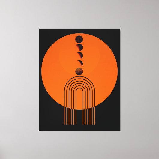 古代アーチセンチュリームーンプラネット キャンバスプリント (正面)