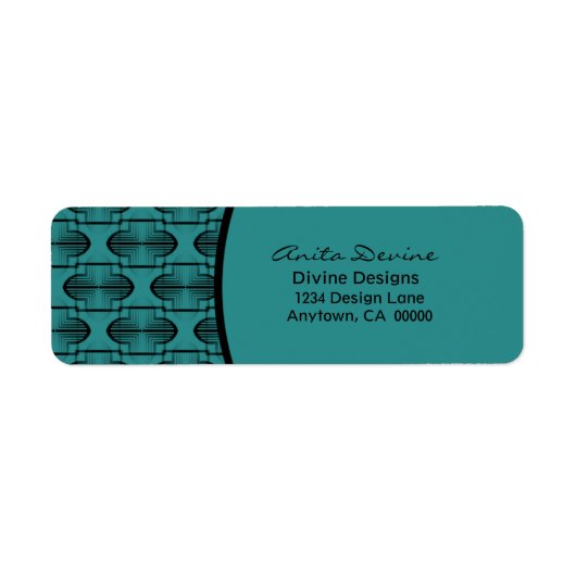 古代アーチ差出人住所ラベル ラベル (正面)