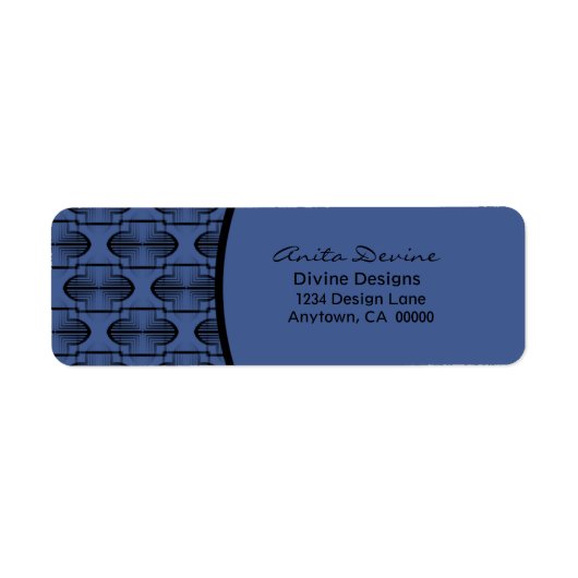 古代アーチ差出人住所ラベル ラベル (正面)