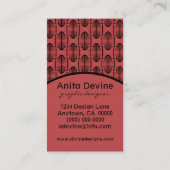 古代アーチ社名刺、サンゴ 名刺 (裏面)