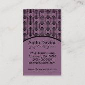 古代アーチ社名刺、ラベンダー 名刺 (裏面)