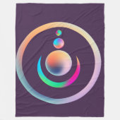 古代アートエイリアンレインボーミステリーサークル フリースブランケット (正面)
