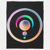 古代アートエイリアンレインボーミステリーサークル フリースブランケット (正面)