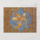 古代アート葉書、ヒンドゥー教区オウム記号 ポストカード (正面)