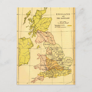 古代イギリスの地図 ポストカード