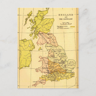 古代イギリスの地図 ポストカード