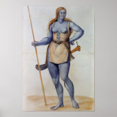 古代イギリス人女性 ポスター (正面)