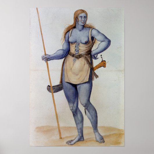 古代イギリス人女性 ポスター (正面)