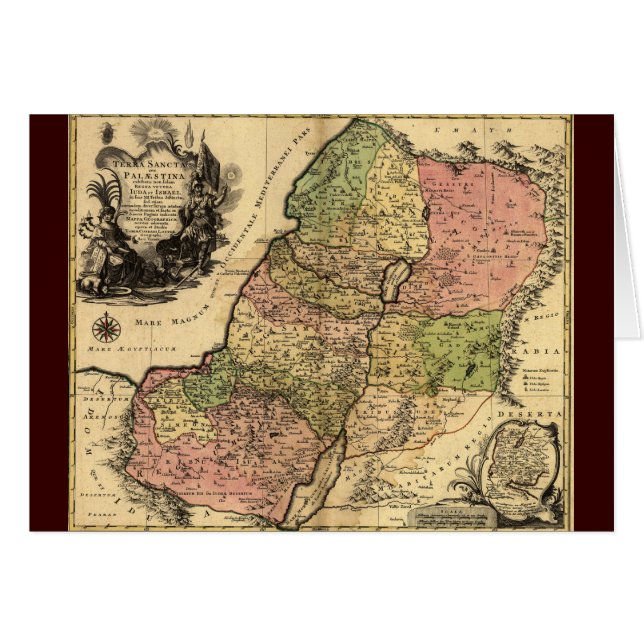 古代イスラエルの12部族の地図 (正面横)