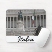 古代イタリアンローマの遺跡の隣の国旗 マウスパッド (マウス)