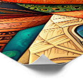 古代インスパイア彫刻のマヤ美術 ポスター (角)