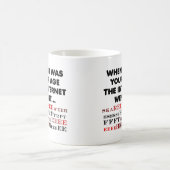 古代インターネットの面白いマグカップ コーヒーマグカップ (中央)
