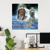 古代インディアン諺 ポスター (ホームオフィス)