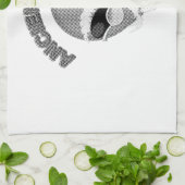 古代エイリアンヘッドニュースプリント キッチンタオル (折り畳み)